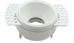 TL-FRAME 12 WHITE Large Round LED Frame 120x80x56mm with 87mm Cutout, Provides Superior Light Distribution, Durable Finish, Suitable for High-Ceiling Commercial Spaces